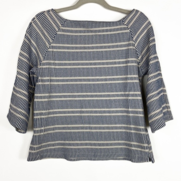 Anthropologie Postmark Striped Boat Neck Quarter Sleeve Size Small Shirt Top - Picture 3 of 16